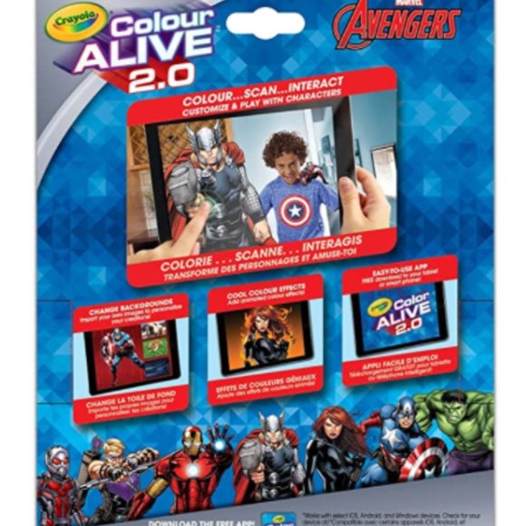 Crayola Color ALIVE 2.0 Marvel Avengers +Free App - Picture 2 of 2